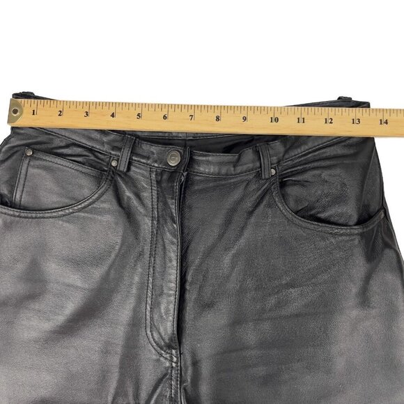 RTG VTG 100% Highβ Quality Leather High-Waist Regular Fit Black Pants Size 5 - Picture 5 of 10